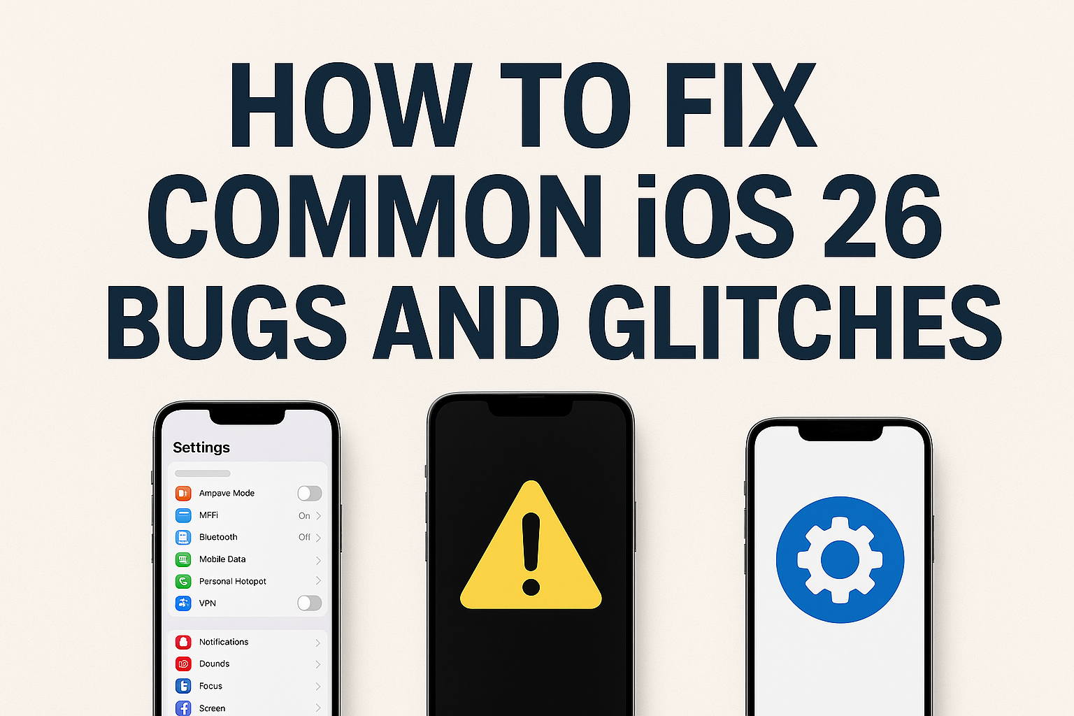 How to Fix Common iOS 26 Bugs and Glitches