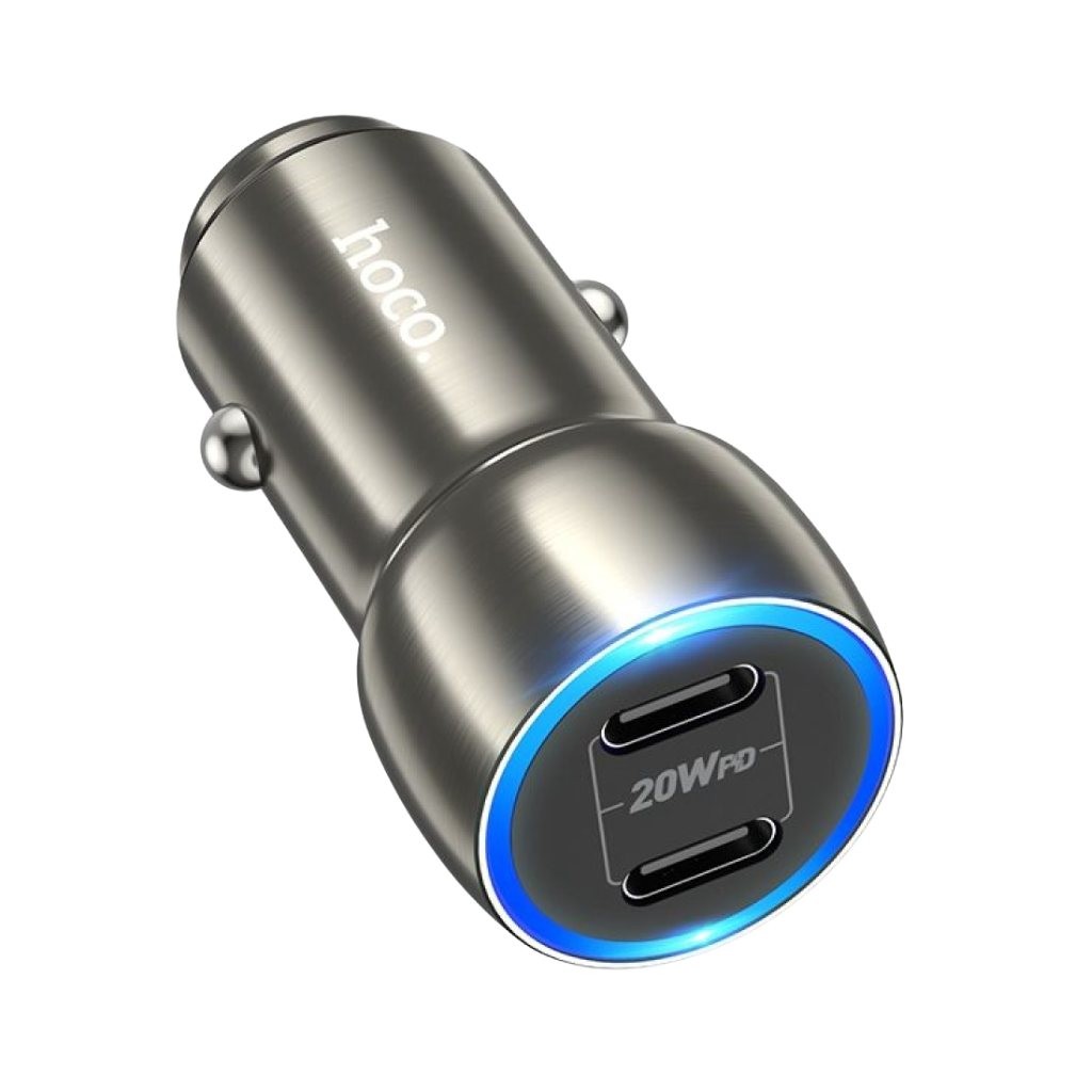 Hoco Z48 40W Dual Port USB-C Car Charger