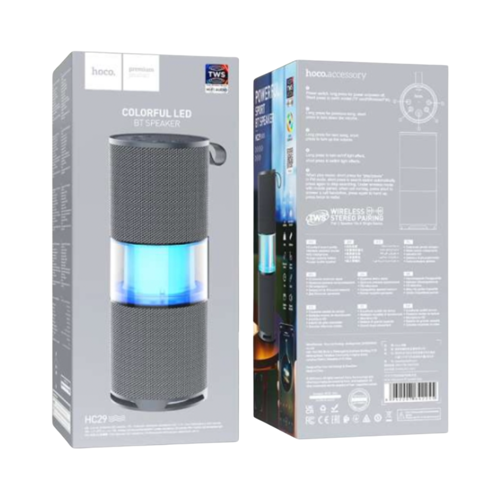Hoco HC29 Halo Sports Bluetooth Speaker – 15W, Portable Wireless Speaker