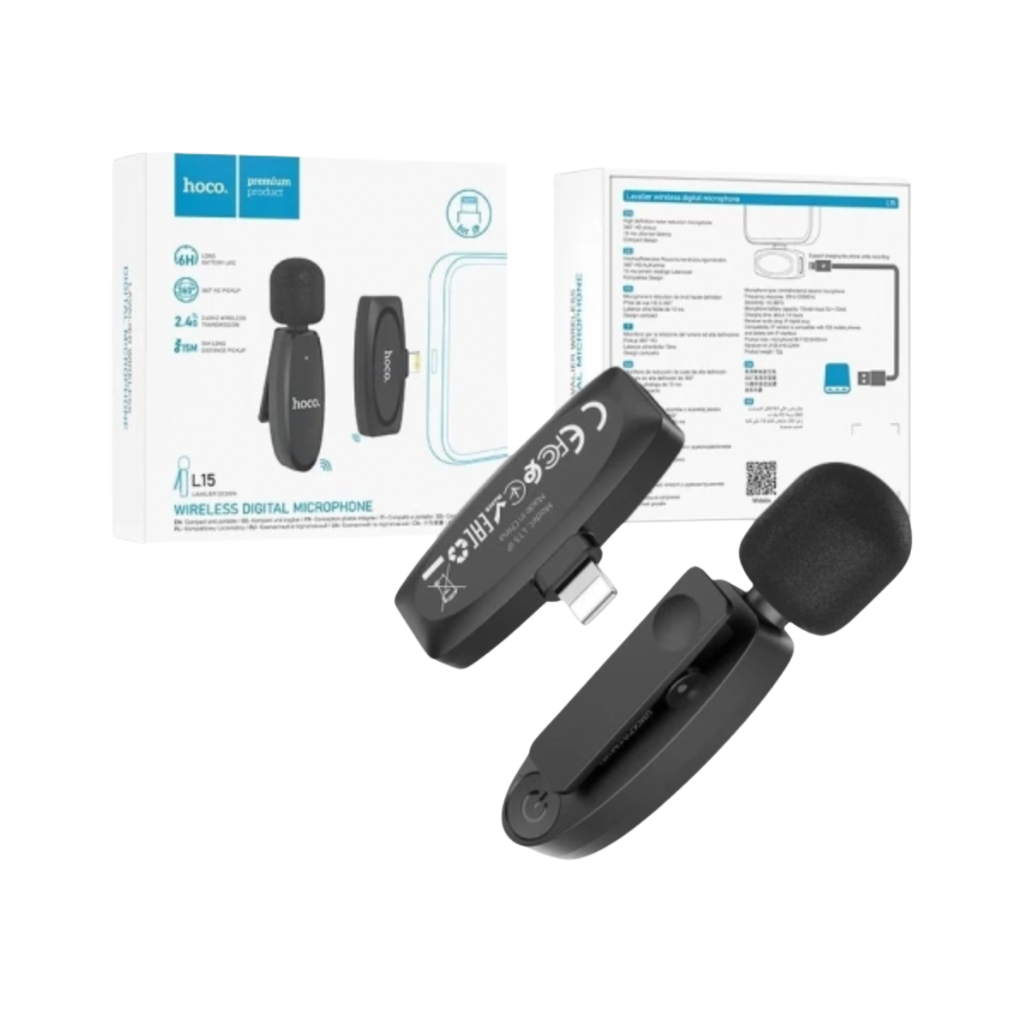 Hoco L15 iPhone Lightning Crystal Lavalier Wireless Digital Microphone