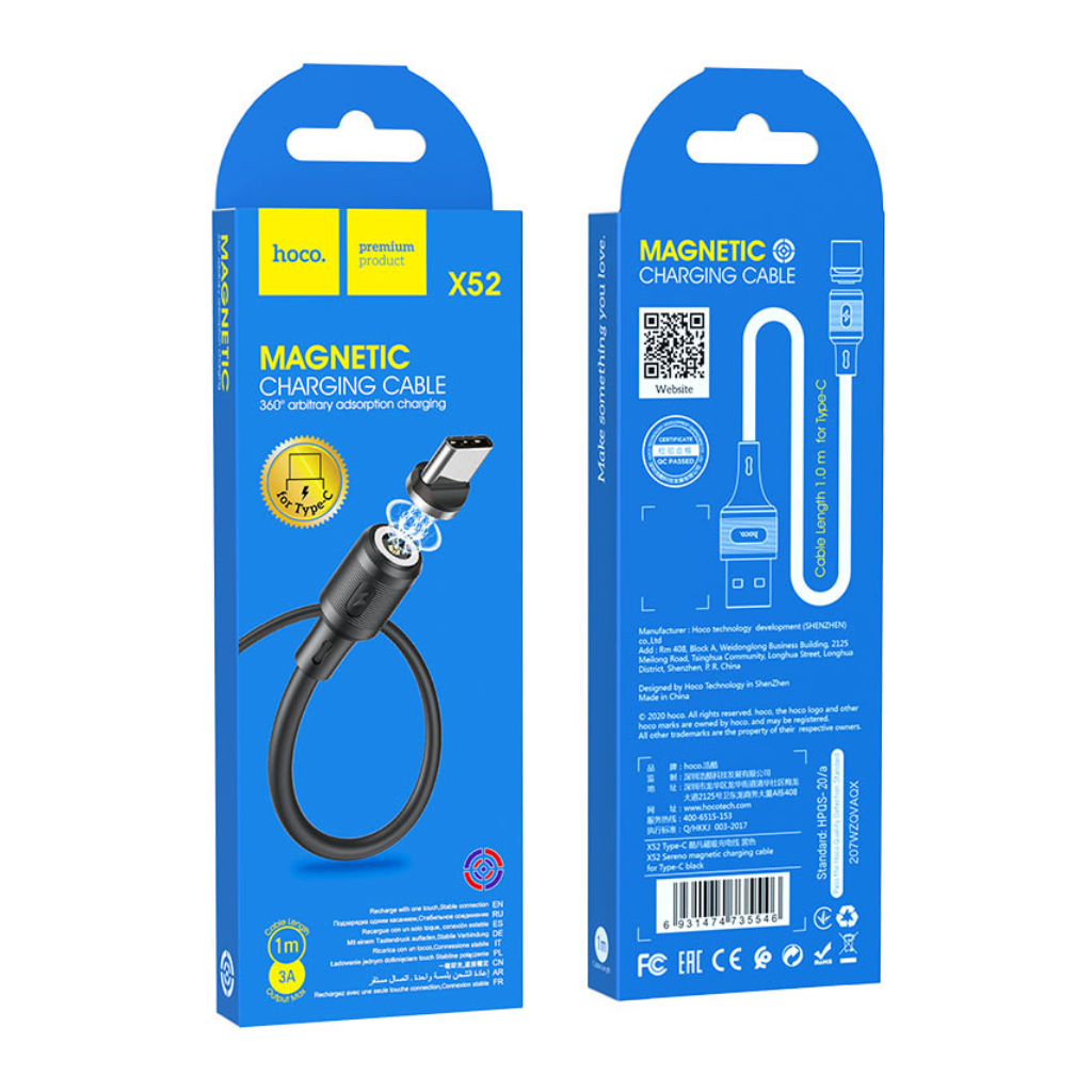 Cable USB to Type-C “X52 Sereno” magnetic charging